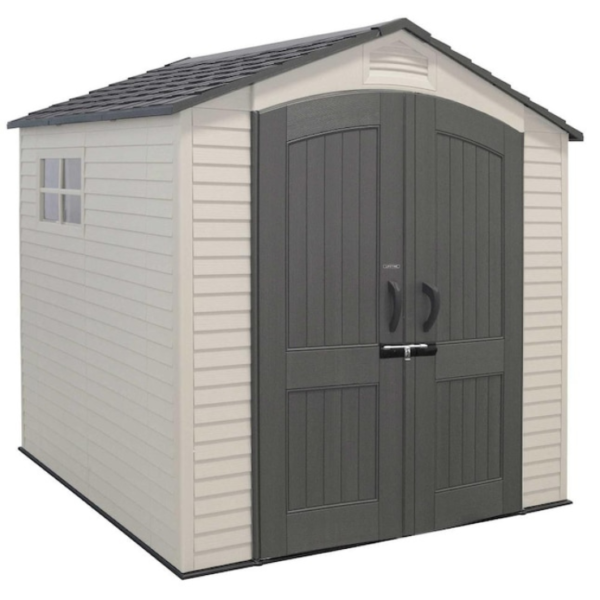Lifetime 7 Ft. x 7 Ft. Outdoor Storage Shed – Steel-Reinforced HDPE Construction