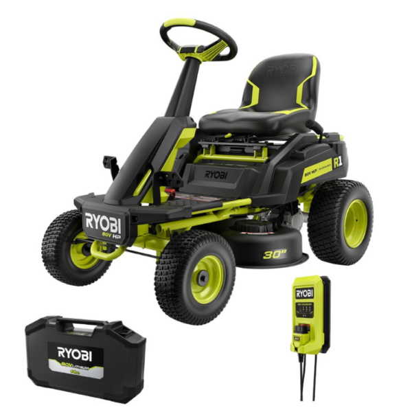 RYOBI R1 80V HP Brushless 30 in. Riding Lawn Mower Kit