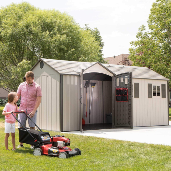 Lifetime 17.5 ft. x 8 ft. Plastic Storage Shed with Floor (Model 60214)