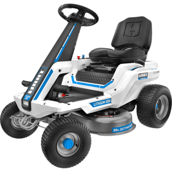 HART 80V 30-Inch Brushless Lithium-Ion Riding Lawn Mower